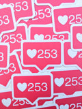 IG Heart 253 Sticker